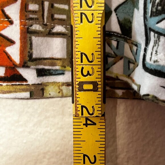 Zenergy By Chico’s Size 3 (US XL 16) Multicolor Abstract Crew Short-sleeve Top - Picture 11 of 14